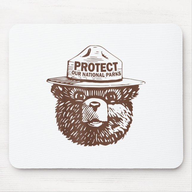 Mousepad Proteja o nosso Parque Nacional do Urso Gráfico de (Frente)