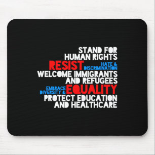 Mousepad Protesto Anti-Trump Resistir aos Direitos Humanos
