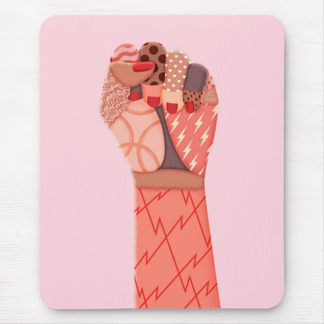 Mousepad Protesto contra as mulheres de arte moderna (Frente)