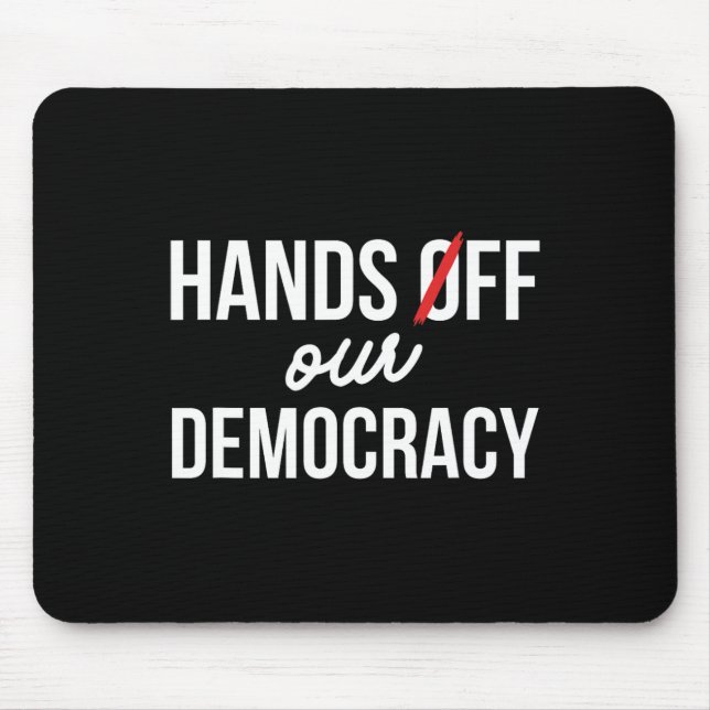 Mousepad Protesto Manos Off Nossa Democracia 5 de Abril Ant (Frente)