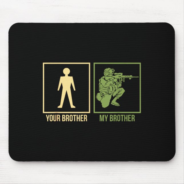 Mousepad Proud Army Brother I-navy Airforce Seal Ranger  (Frente)