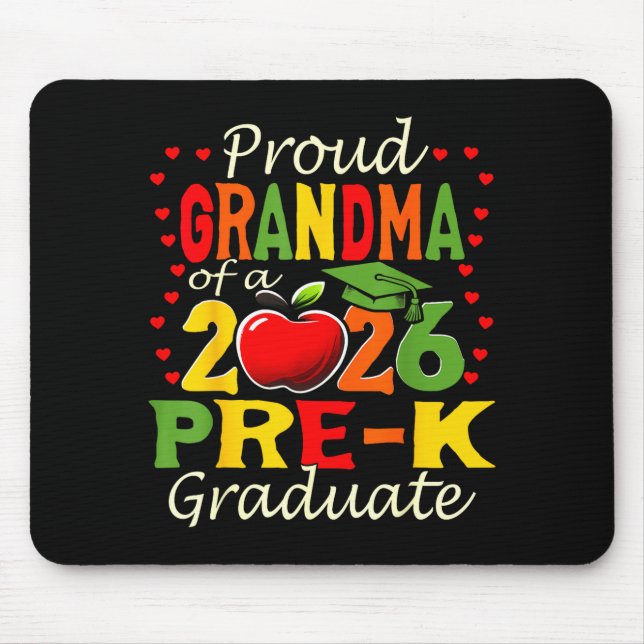 Mousepad Proud grandma of 2026 pre-k graduate mothers day (Frente)