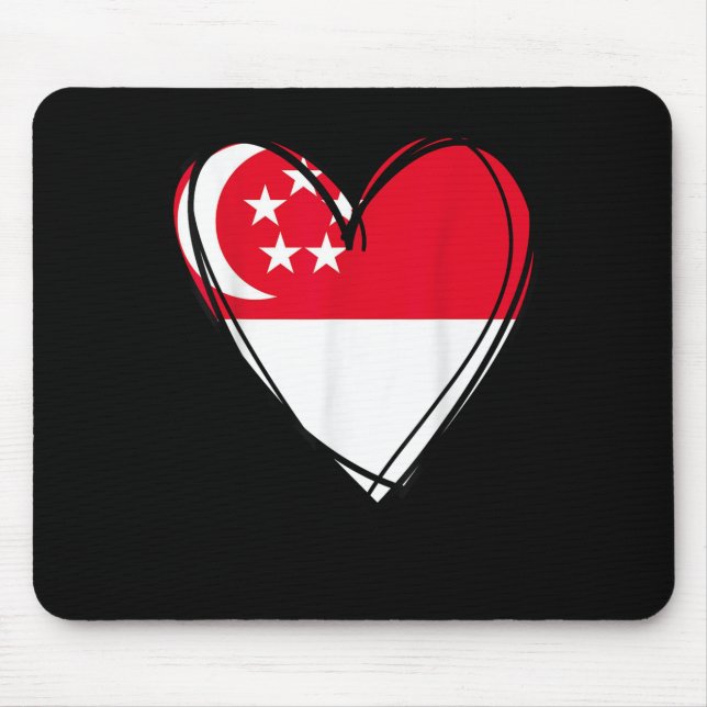 Mousepad Proud Singarean Boy Girl Aunt Dad Mom Singare Flag (Frente)