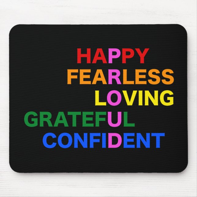 Mousepad PROUD Tapete de Mouse Preto Brilhante (Frente)