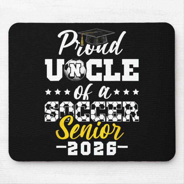 Mousepad Proud Uncle Of A Soccer Senior 2026 Graduation Gif (Frente)