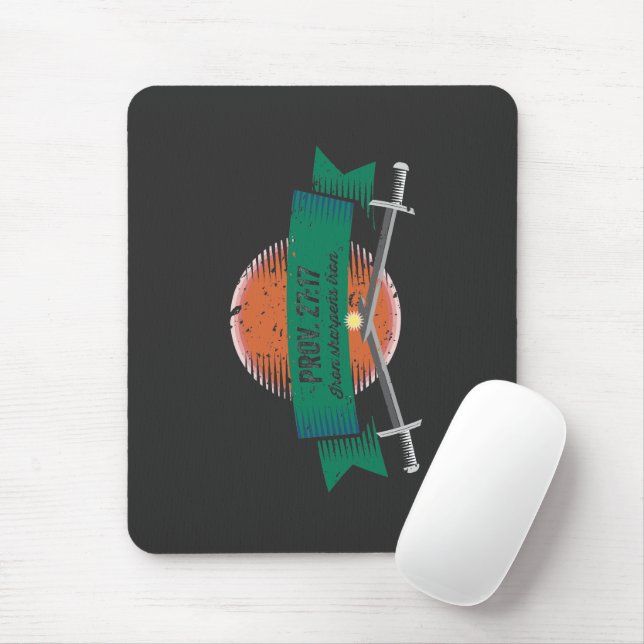 Mousepad Prov. 27:17 O Ferro Afia o Ferro  (Com mouse)