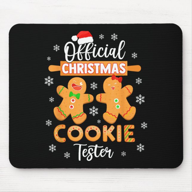 Mousepad Provador de Biscoito de Natal Equipe de Confeitari (Frente)