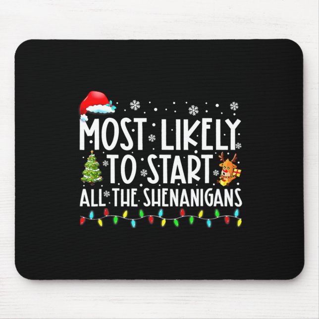 Mousepad Provavelmente Começará A Família Xmas Ho De Shenan (Frente)