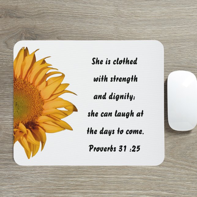 Mousepad Provérbios 31:25 Bíblia Verso Semestre Personaliza (Criador carregado)
