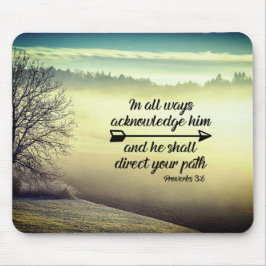 Mousepad Provérbios 3:6 Ele dirigirá sua Bíblia de caminho 