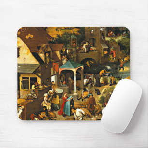 Mousepad Provérbios neerlandeses, por Pieter Bruegel,