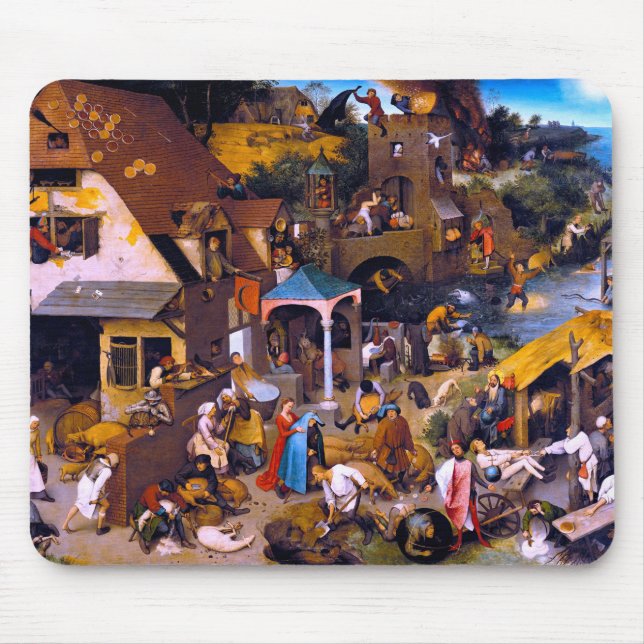 Mousepad Provérbios Países Baixos, Pieter Bruegel, o Velho (Frente)