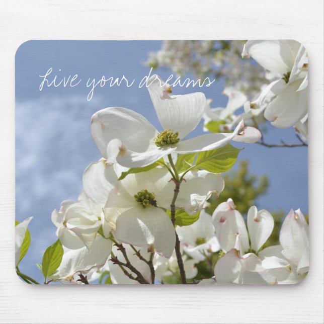 Mousepad Provérbios sábios das flores do Dogwood (Frente)