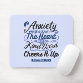 Mousepad Proverbs 12:25 Bible Verse – Kind Word Art