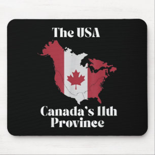 Mousepad Província 11 das Canadas dos Estados Unidos