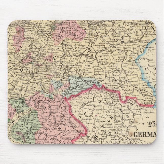 Mousepad Prússia, mapa dos Estados Alemães (Frente)