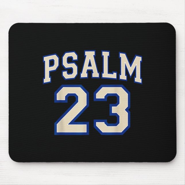 Mousepad Psalm 23 Christian Faith Ivory And Blue Varisty Le (Frente)