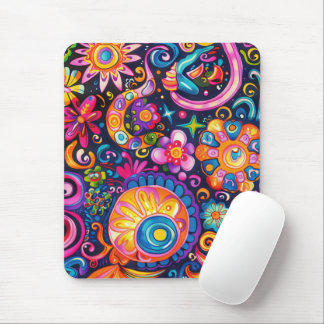 Mousepad Psicodélico Hippie dos anos 60 e 70