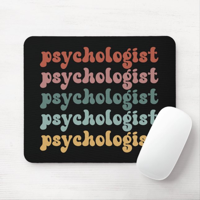 Mousepad Psicóloga Graduação de Estudantes Retro Psicologia (Com mouse)