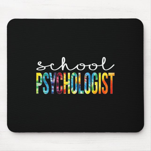 Mousepad Psicóloga Tie Dye Apreciação Dia De Volta A Scho (Frente)