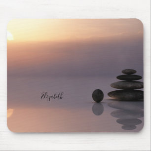 Mousepad Psicólogo Terapeuta Pedras Zen, Pôr do Sol