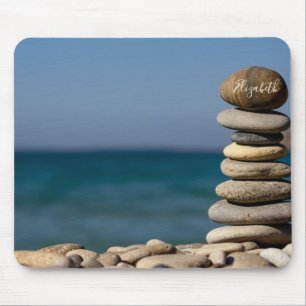 Mousepad Psicólogo Terapista Pedras de Zen, Mar