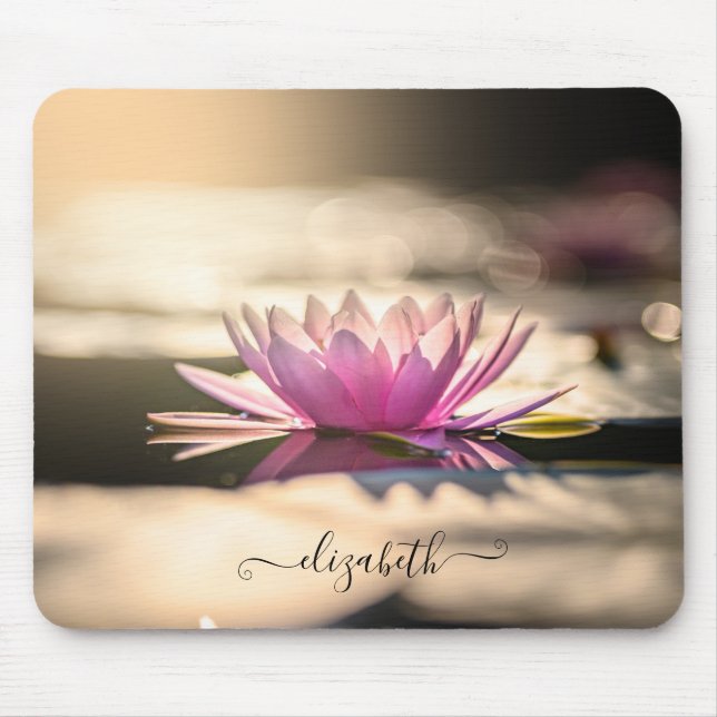 Mousepad Psicólogo Terapista Zen, Lago Lotus (Frente)