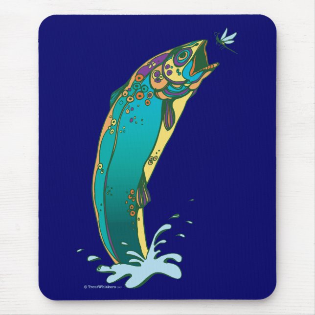 Mousepad Psychedelic Trout Fishing (Frente)