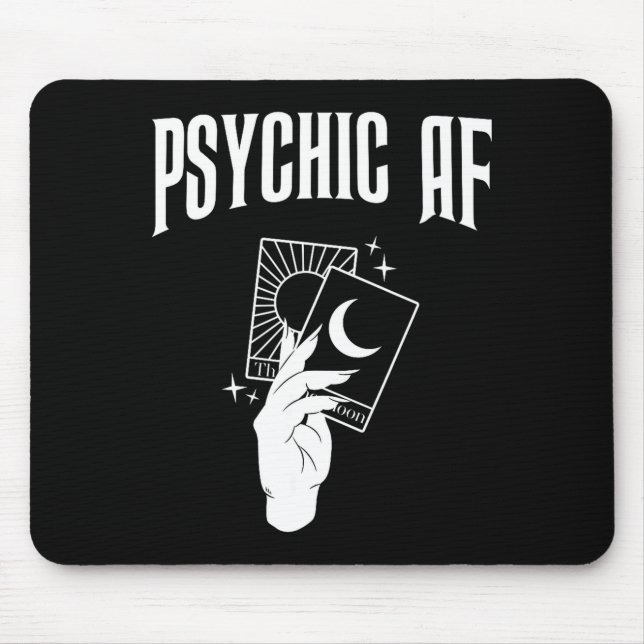 Mousepad Psychic Af Funny New Age Occult Tarot Clairvoyant  (Frente)