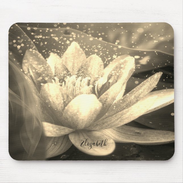 Mousepad Psychologist Therapist Zen,Gold Lotus (Frente)