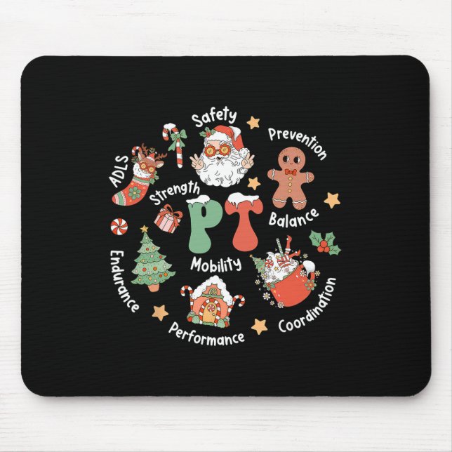 Mousepad Pt Physical Therapy Santa Squad Christmas Physical (Frente)