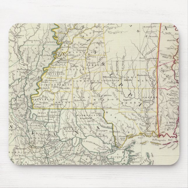 Mousepad Pts of Louisiana, Ark, Miss, Ala, Florida (Frente)