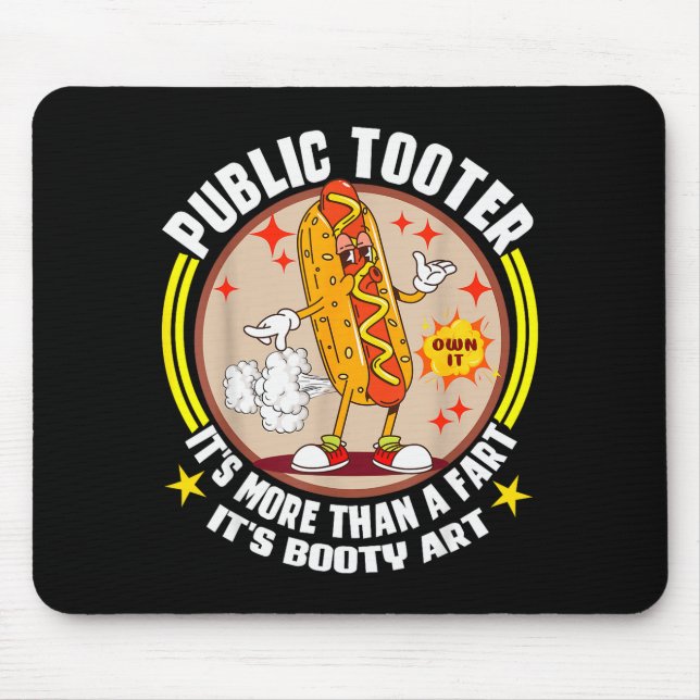 Mousepad Public Tooter Funny Inappropriate Embarring Adult  (Frente)