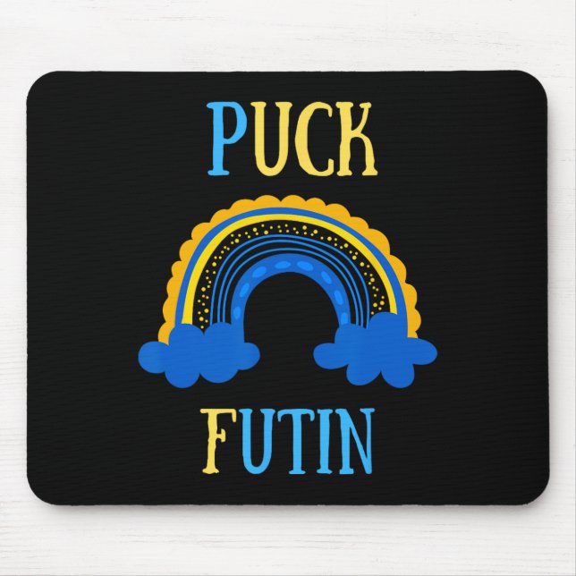 Mousepad Puck Futin Meme Design Divertido Ucrânia Rússia  (Frente)