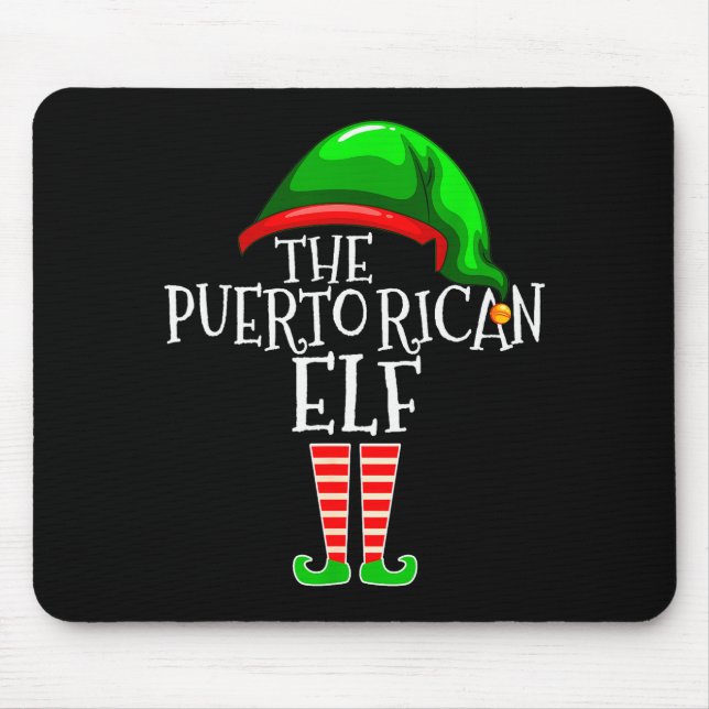 Mousepad Puerto Rican Elf Family Matching Group Christmas G (Frente)