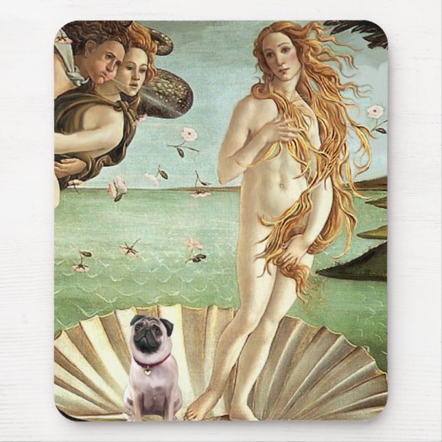 Mousepad Pug 1 - O Nascimento de Vênus (Frente)