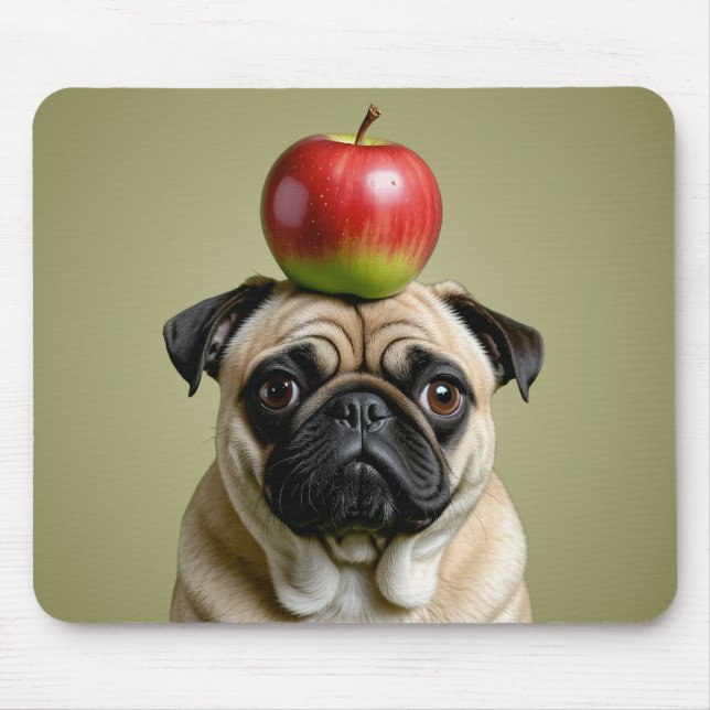 Mousepad Pug Apple (Frente)
