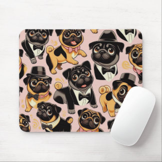 Mousepad Pug de Cueca Sem Costura Retroativa