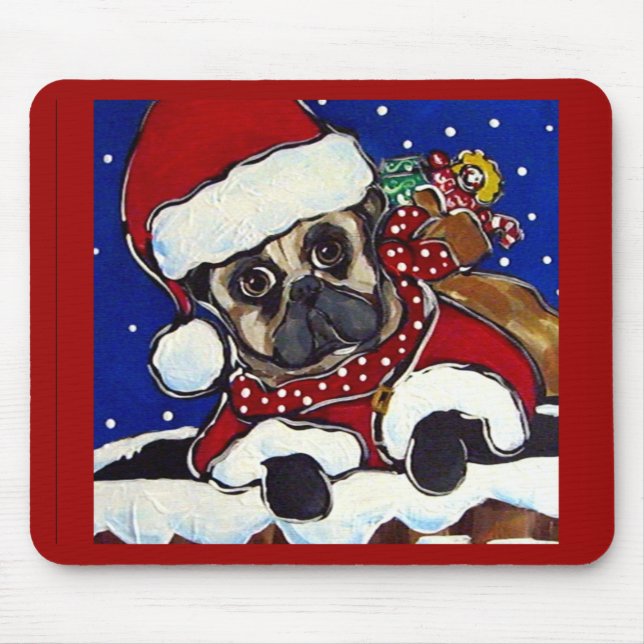 Mousepad Pug de Férias (Frente)