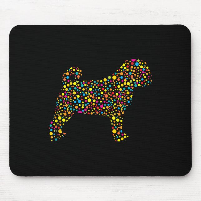 Mousepad Pug Dog Lka Dot International Dot Day  (Frente)