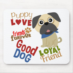 Mousepad Pug Dog Melhor Amigo