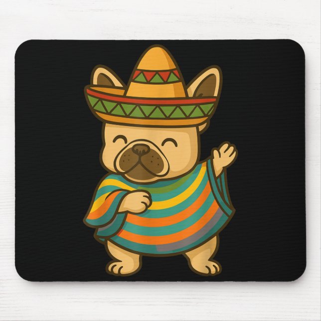 Mousepad Pug fazendo dabbing cinco de maio  (Frente)