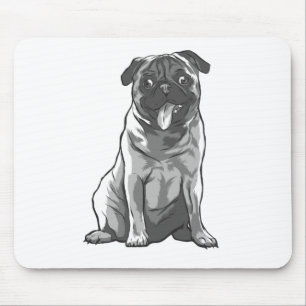 Mousepad Pug Fofo com Bom Humor