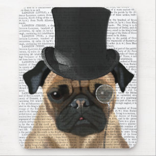Mousepad Pug, Formal Hound e Chapéu
