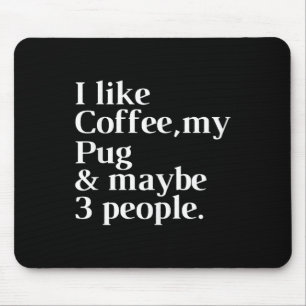 Mousepad Pug Funny Dog Proprietária Café Sobrenome Dons Hom