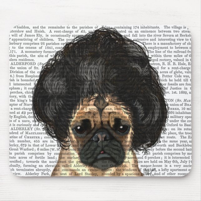 Mousepad Pug In A Bad Wig (Frente)