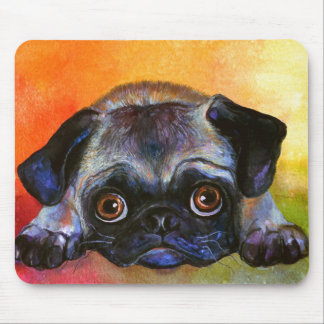 Mousepad Pug lunático que pinta #1 Svetlana Novikova