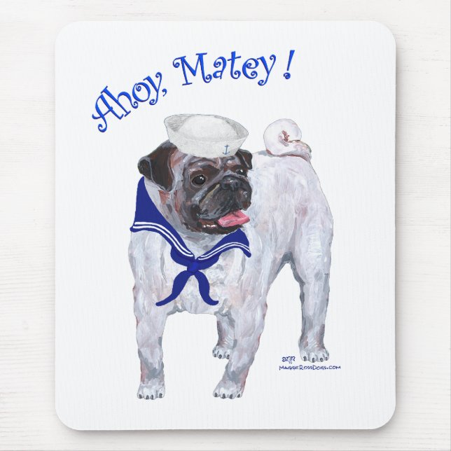 Mousepad Pug Marinheiro (Frente)