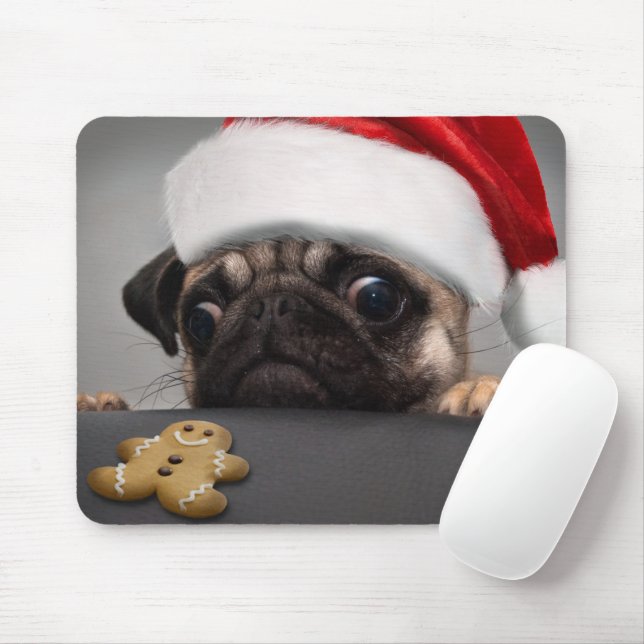 Mousepad Pug Natal (Com mouse)