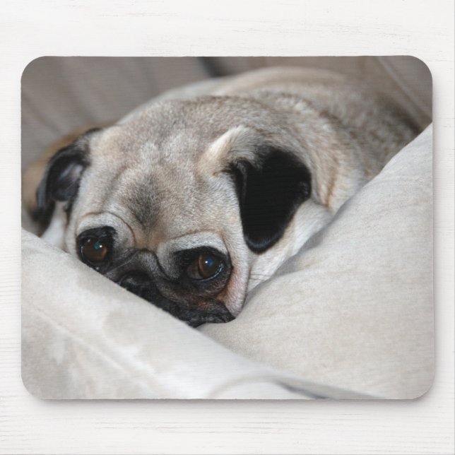 Mousepad Pug pensativo (Frente)